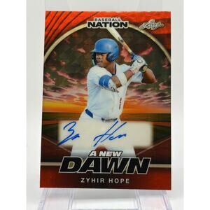 2025 Leaf Nation Zyhir Hope A New Dawn Red Flood Gold Vinyl Auto 1/1 SSP Dodgers